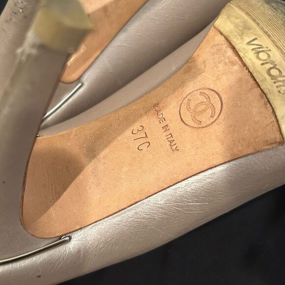 Chanel size 37 Open Toe Heels with dustbag - Picture 9 of 12